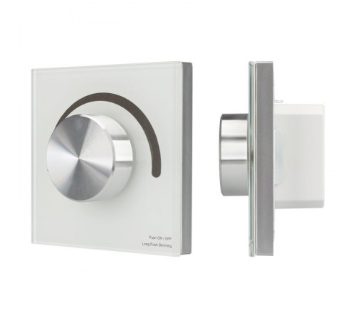 Панель SMART-P98-DIM-G-IN White (230V, 1.5A, 0/1-10V, Rotary, 2.4G) (arlight, Стекло)  028432  Arlight