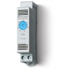 Щитовой термостат для включения охлаждения; диапазон температур 0...+60°C; 1NO 10A; модульный, ширина 17.5мм  7T8100002303PAS  Finder