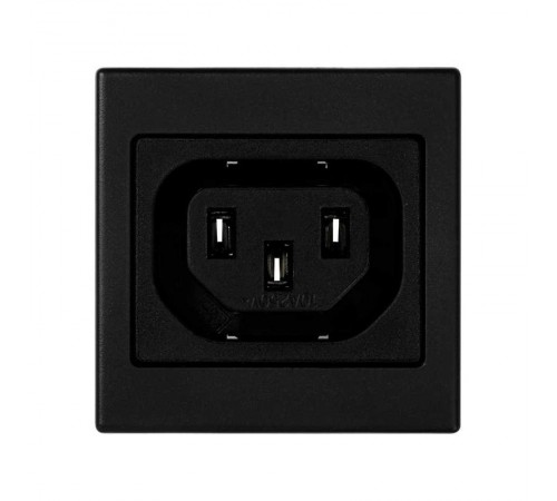 Simon Connect Адаптер с гнездовым разъёмом С13, "мама"(IEC3200), К45, графит  K306A-14  Simon