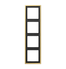 Рамка для вертикальной и горизонтальной установки, 4 поста; металл; латунь classic; Messing  ME2984C  Jung