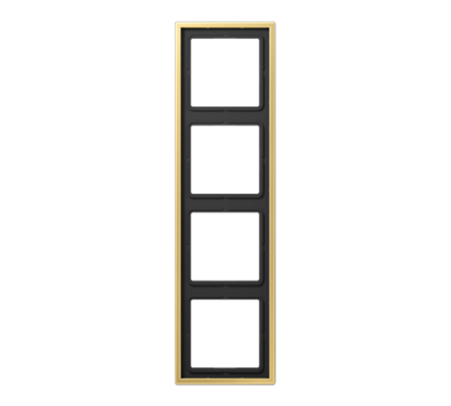 Рамка для вертикальной и горизонтальной установки, 4 поста; металл; латунь classic; Messing  ME2984C  Jung