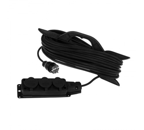 Удлинитель-шнур на рамке КГ 3х1.5, 30 м, 3 гнезда, морозостойкий, с/з, 16 А, 3500 Вт, IP44 (Сделано в России)  11-7082  REXANT