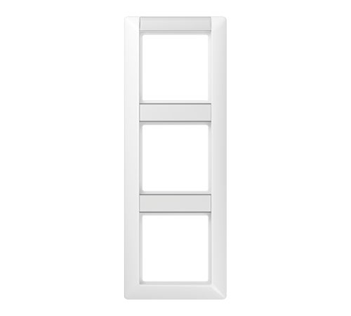 Рамка 3-кратная с полем для надписи для горизонтальной и вертикальной установки; белая  AS583NAWW  Jung