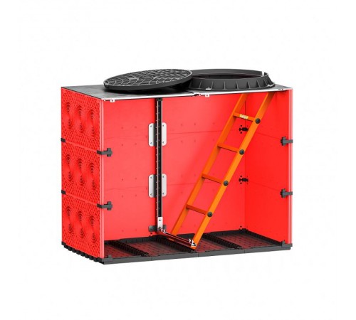 Лестница диэлектрическая стеклопластиковая высота 1,3 м.  SDF1342  DKC