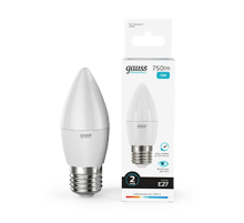 Лампа светодиодная Elementary Свеча 10W 750lm 4100K E27 LED 1/10/100  30220  Gauss