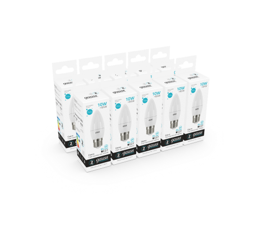 Лампа светодиодная Elementary Свеча 10W 750lm 4100K E27 LED 1/10/100  30220  Gauss
