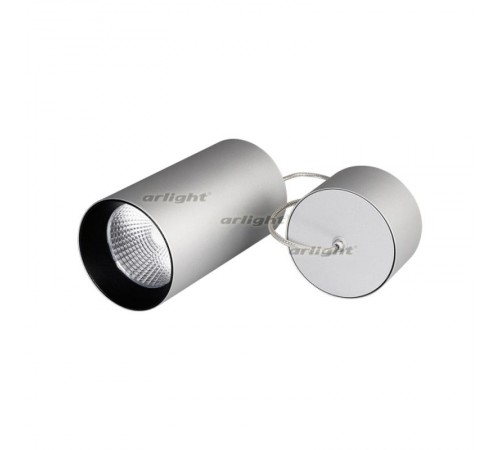 Светильник подвесной SP-POLO-R85-2-15W Day White 40deg (Silver, Black Ring) (arlight, IP20 Металл, 3 года)  022966  Arlight