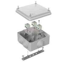 Коробка огнестойкая для о/п 40-0300-FR2.5-6 Е15-Е120 RAL7035 100х100х50 (14 шт/кор) серая  40-0300-7035-FR2.5-6  Промрукав