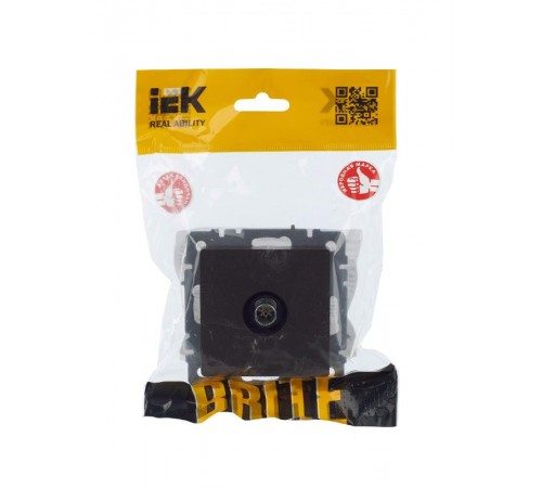 BRITE Розетка TV оконечная РТВ11-0-БрТБ темная бронза   BR-A10-O-K45  IEK