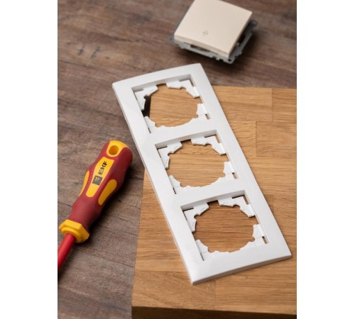 Валенсия рамка 3-местная белая EKF PROxima   EWM-G-303-10   EKF