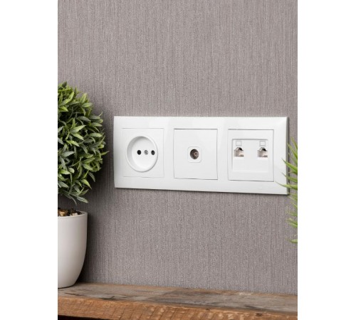 Валенсия рамка 3-местная белая EKF PROxima   EWM-G-303-10   EKF