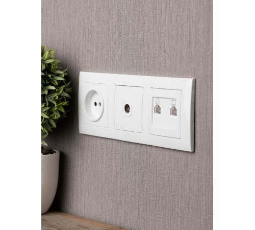 Валенсия рамка 3-местная белая EKF PROxima   EWM-G-303-10   EKF