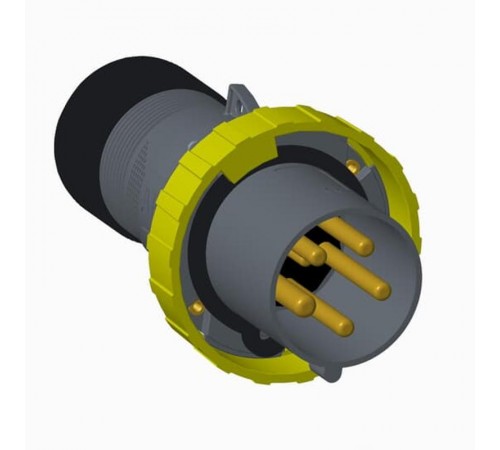 Вилка кабельная ICAT 416-P6B, 16А, 3P+N+E, IP44, 6ч, черный, для шоу-бизнеса2CMA100551R1000 ABB