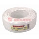 Телефонный кабель ШТЛП 2 жилы Cu, белый, бухта 100м  01-5001  REXANT