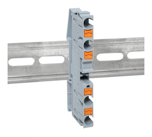 Клеммная колодка пружинная 6 Push-in 4 вывода серая PIT-6-4  EKF