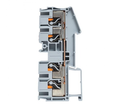 Клеммная колодка пружинная 6 Push-in 4 вывода серая PIT-6-4  EKF