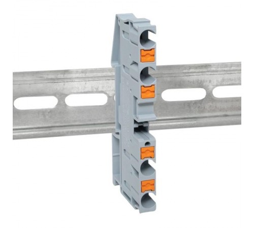 Клеммная колодка пружинная 6 Push-in 4 вывода серая PIT-6-4  EKF