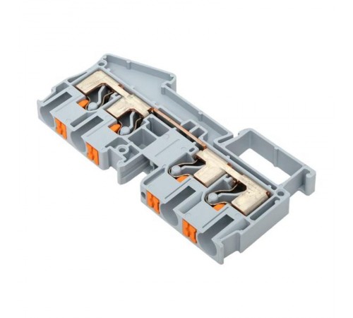 Клеммная колодка пружинная 6 Push-in 4 вывода серая PIT-6-4  EKF