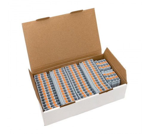 Клеммная колодка пружинная 6 Push-in 4 вывода серая PIT-6-4  EKF