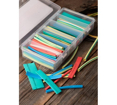 Набор ТУТ нг бокс: 5 цветов разного диаметра (4/2; 6/3; 8/4; 10/5; 12/6; 20/10) 105шт. 100мм. EKF PROxima  tut-n-5-r  EKF