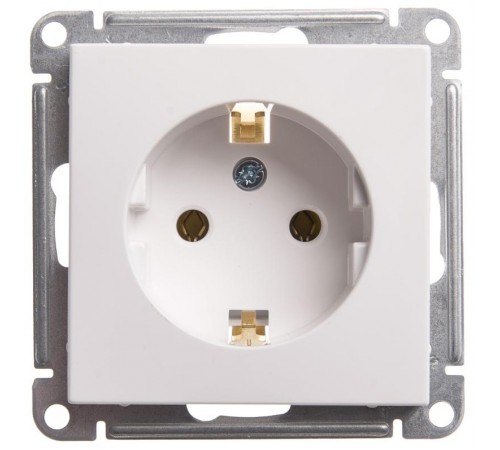 W59 Белый Розетка с заземлением без шторок, 16А  RS16-154-1-86  SE