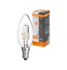 Лампа галогенная "Свеча" прозрачная 42 Вт-230 В-Е14  SQ0341-0096  TDM