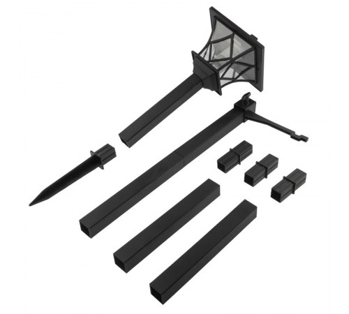 Cветильник садовый декоративный SL-PL155-PST на солнечной батарее, пластик, черный, 155 см (6/72)  Б0007513  ЭРА