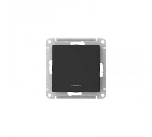 AtlasDesign Карбон Выключатель 1-клавишный с подсветкой,сх.1а, 10АХ, механизм, быстрозажимные клеммы  ATN001013S  SE