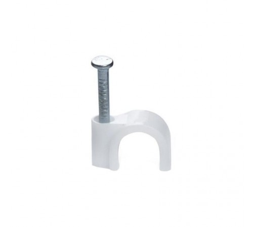 Скоба для кабеля круглая А5 мм (50 шт) - пакет  103646  Tech-KREP