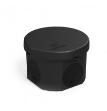 Коробка распределительная 70х50мм IP66 4 ввода черная для прямого монтажа двухкомпонентная безгалогенная (HF) (168шт/кор) 60-0110-9005  Промрукав