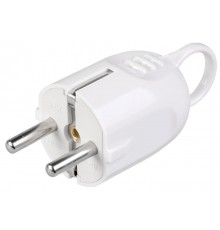 ВПу12-01-Ст Вилка разборная угловая с з/к с кольцом 16А белая  EVP12-16-01-K01  IEK