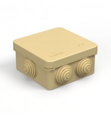 Коробка распределительная 40-0210-1001 для о/п безгалогенная (HF) сосна 80х80х40 (105шт/кор) IP55  40-0210-1001  Промрукав