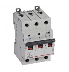Выключатель автоматический трехполюсный DX3-E 6000 4А C 6кА  407287  Legrand