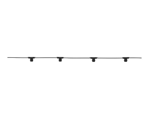 Гирлянда "Белт Лайт" серия Holiday для сменных ламп Е27, 10 ламп, 8 м, IP65, черный, 1/8  HL070  Gauss