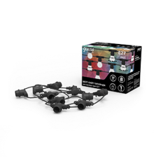 Гирлянда "Белт Лайт" серия Holiday для сменных ламп Е27, 10 ламп, 8 м, IP65, черный, 1/8  HL070  Gauss