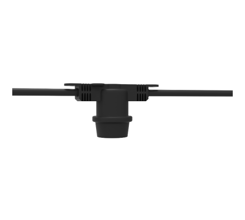 Гирлянда "Белт Лайт" серия Holiday для сменных ламп Е27, 10 ламп, 8 м, IP65, черный, 1/8  HL070  Gauss