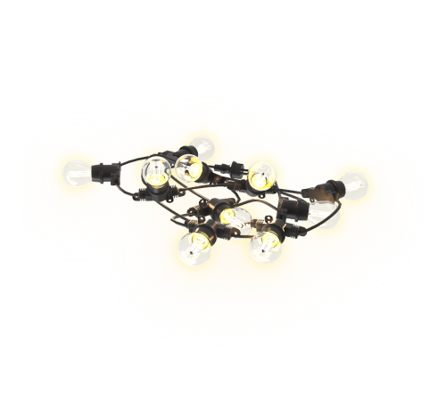 Гирлянда "Белт Лайт" серия Holiday для сменных ламп Е27, 10 ламп, 8 м, IP65, черный, 1/8  HL070  Gauss