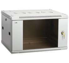 Шкаф LINEA W 15U 600x600 мм дверь стекло в сборе, RAL7035  LWR3-15U66-G  ITK