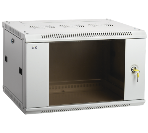 Шкаф LINEA W 15U 600x600 мм дверь стекло в сборе, RAL7035  LWR3-15U66-G  ITK