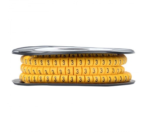 Маркер-кабельный 2,5кв.мм "3" (1000шт.) (ЕС-1) EKF PROxima  plc-KM-2.5-3  EKF