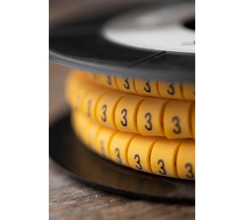 Маркер-кабельный 6,0кв.мм "3" (500шт.) (ЕС-3) EKF PROxima  plc-KM-6-3  EKF