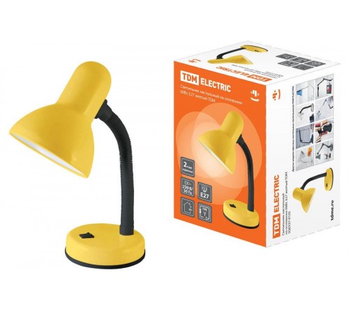 Светильник настольный на основании 60Вт ЛН/КЛЛ/LED Е27 желтый  SQ0337-0105  TDM