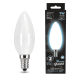 Лампа светодиодная Filament Свеча 9W 610lm 4100К Е14 milky LED 1/10/50  103201209  Gauss