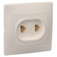 КВАРТА кремовый Розетка 2-местная телефонная РТ12-ККм  ETK20-K33-DM  IEK