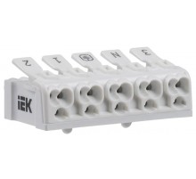 Клемма пружинная соединительная КСПн5-3L+N+PE  UKZ-B06-5P-F1-E0-10  IEK