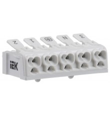 Клемма пружинная соединительная КСПн5-3L+N+PE  UKZ-B06-5P-F1-E0-10  IEK