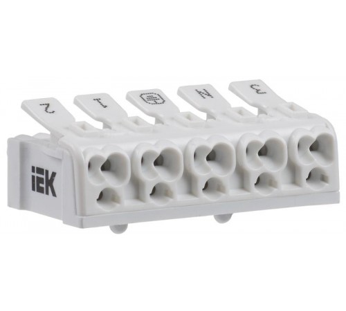 Клемма пружинная соединительная КСПн5-3L+N+PE  UKZ-B06-5P-F1-E0-10  IEK