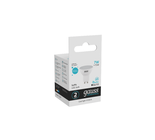 Лампа светодиодная LED Elementary MR16 GU10 7W 550lm 4100К  13627  Gauss