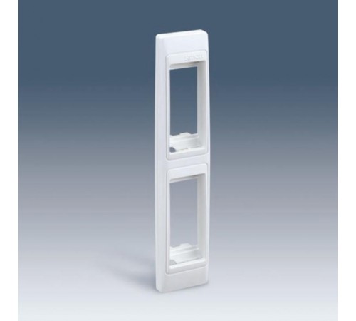 Simon 82 Рамка двухпостовая под 2 узких модуля 32х160мм пластик. суппорт и креп. винты в комплекте, алюминий  82625-63  Simon