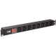 Блок розеток 19 PDU(8шт)IEC320 C13 с LED вык.алюм.проф.1U шнур 2м вилка DIN49440  PH12-8C131  ITK